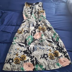 ModCloth Dupenny Sleeveless White Floral Dress Size Small